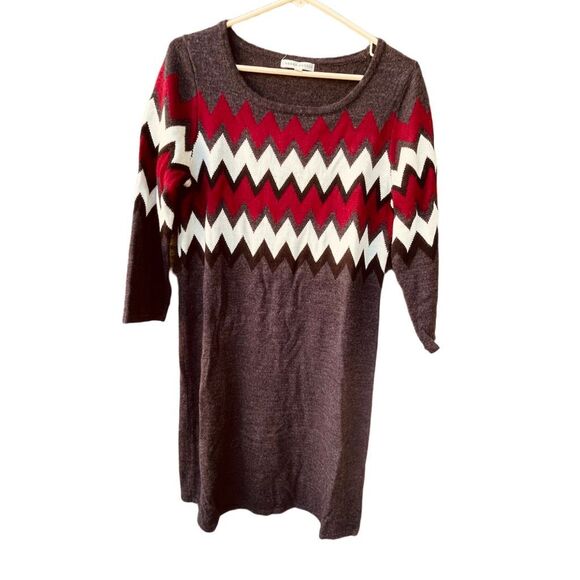 Sandra Darren size M Aztec print sweater dress. - Picture 2 of 8